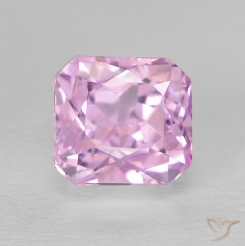 2.99ct Натуральный Розовый фиолетовый кунцит, Изумрудная огранка, Чистота VS