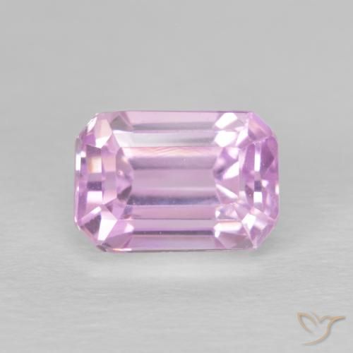 3.03ct Натуральный Вишнево-розовый тон кунцит, Изумрудная огранка, VVS-VS