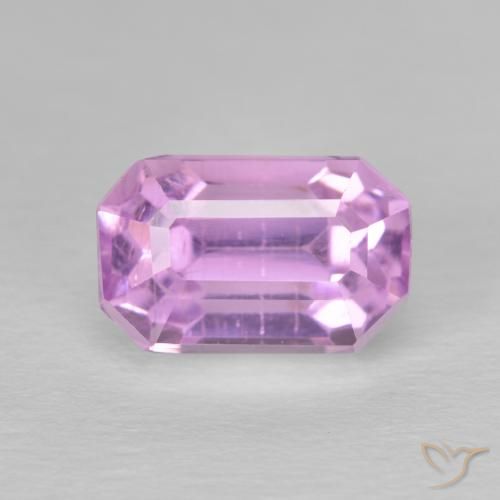 4.96ct Натуральный Средний розовый кунцит, Изумрудная огранка, Чистота VS