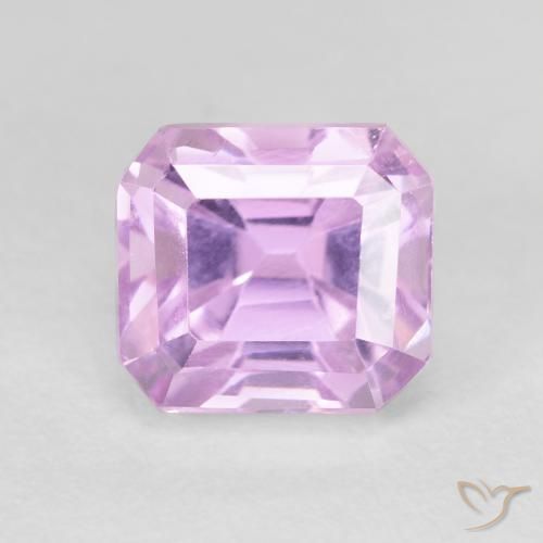 3.97ct Натуральный Светло-пурпурный кунцит, Изумрудная огранка, VVS-VS