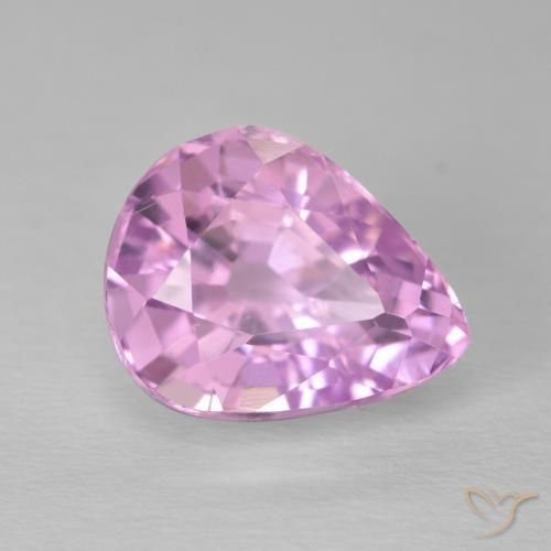6.30ct Натуральный Очень светлый королевский фиолетовый розовый кунцит, Форма груши, Чистота VS