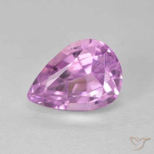 5.93ct Натуральный Королевский фиолетовый розовый кунцит, Форма груши, Чистота VS