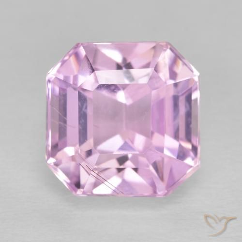 6.17ct Натуральный Королевский фиолетовый розовый кунцит, Изумрудная огранка, Чистота VS