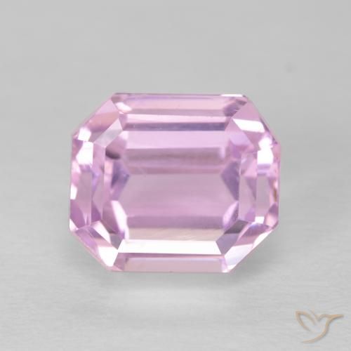 4.18ct Натуральный Королевский фиолетовый розовый кунцит, Изумрудная огранка, Чистота VVS