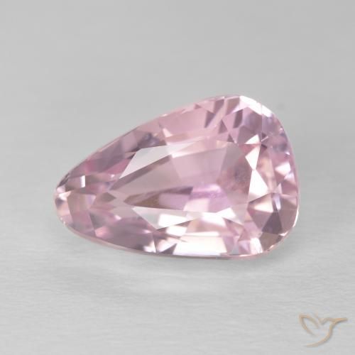 5.57ct Натуральный Светло-розовая жевательная резинка кунцит, Форма груши, Чистота VVS