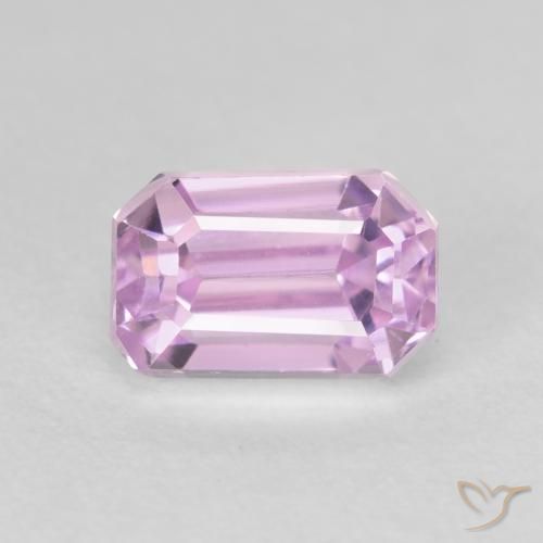 2.41ct Натуральный Светло-пурпурный кунцит, Изумрудная огранка, Чистота VS
