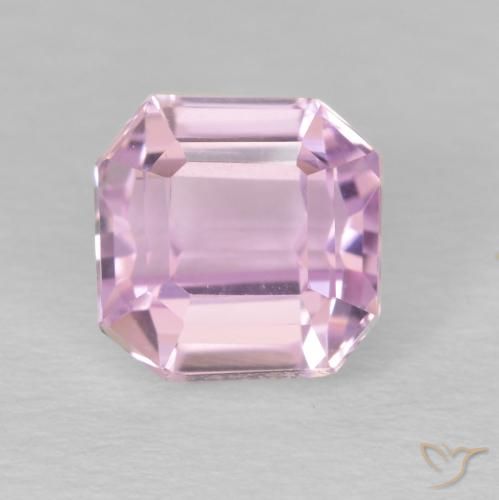 2.10ct Натуральный Очень светло-розовый кунцит, Изумрудная огранка, Чистота VVS