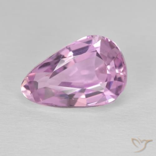 5.05ct Натуральный Средний розовый кунцит, Форма груши, Чистота VS