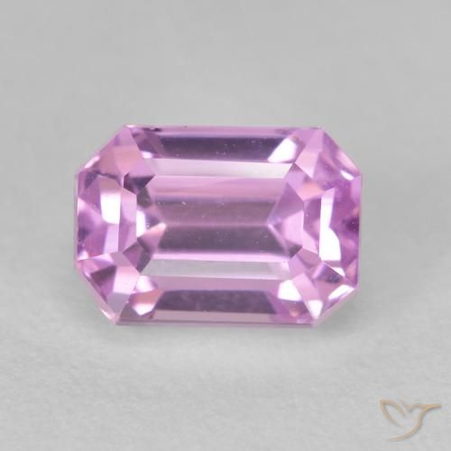 2.27ct Натуральный Яркий розовато-фиолетовый кунцит, Изумрудная огранка, VVS-VS