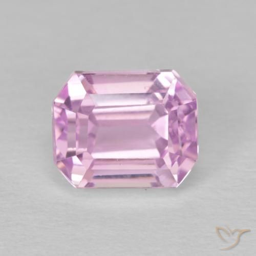 2.96ct Натуральный Средний розовый кунцит, Изумрудная огранка, VVS-VS