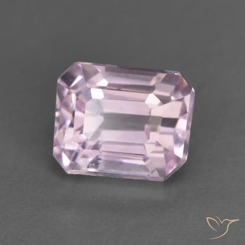 1.49ct Натуральный Очень светлый королевский фиолетовый розовый кунцит, Изумрудная огранка, VVS-VS