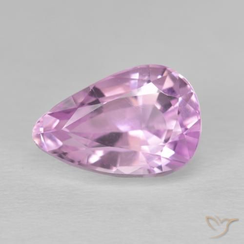 5.24ct Натуральный Королевский фиолетовый розовый кунцит, Форма груши, VVS-VS