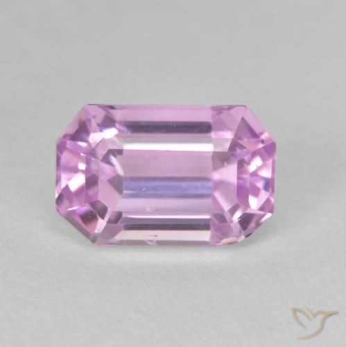 4.75ct Натуральный Светло-розовато-фиолетовый фиолетовый кунцит, Изумрудная огранка, Чистота VS