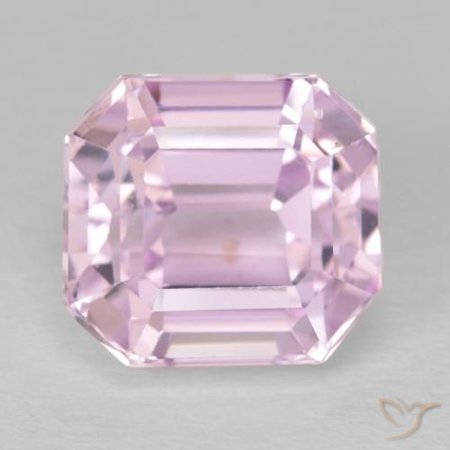 6.71ct Натуральный Светло-розовый кунцит, Изумрудная огранка, Чистота VVS