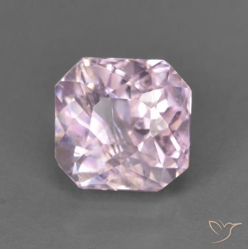 1.99ct Натуральный Очень светлый лавандовый розовый кунцит, Изумрудная огранка, Чистота VS