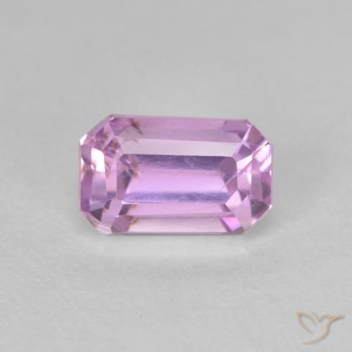 2.06ct Натуральный Светло-сиреневый кунцит, Изумрудная огранка, Чистота VS