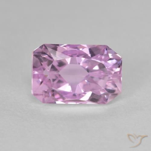 2.97ct Натуральный Розовато-фиолетовый фиолетовый кунцит, Изумрудная огранка, Чистота VS