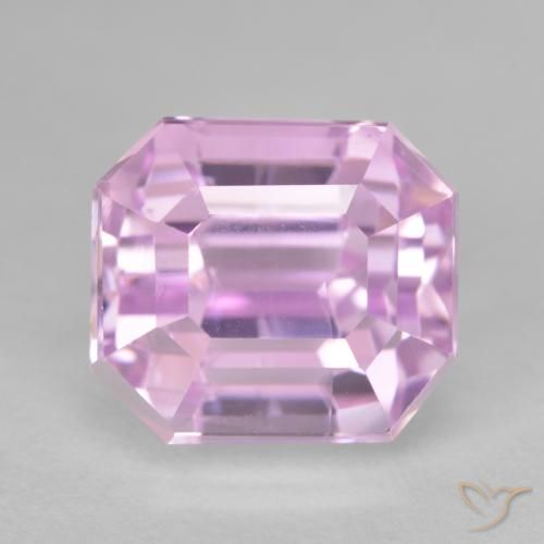 12.31ct Натуральный Светло-пурпурный кунцит, Изумрудная огранка, VVS-VS