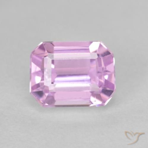 2.01ct Натуральный Светло-розовато-фиолетовый фиолетовый кунцит, Изумрудная огранка, Чистота VS