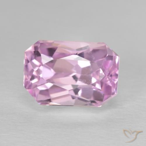 5.46ct Натуральный Очень светлый королевский фиолетовый розовый кунцит, Изумрудная огранка, VVS-VS