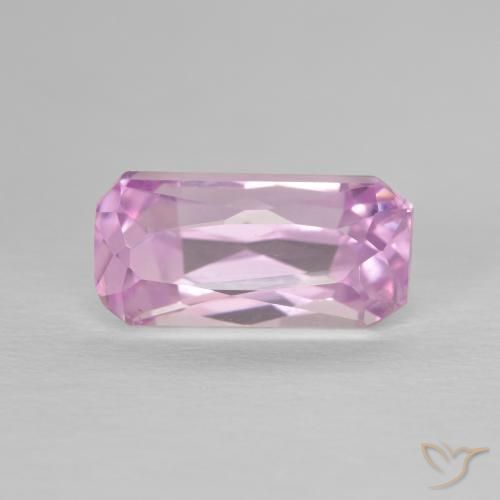 3.53ct Натуральный Очень светло-розовый кунцит, Изумрудная огранка, VVS-VS