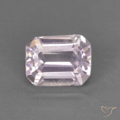 1.06ct Натуральный Очень светлый розовато-фиолетовый кунцит, Изумрудная огранка, Чистота VS