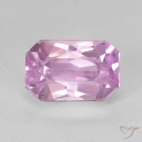 2.98ct Натуральный Светло-пурпурный кунцит, Изумрудная огранка, Чистота VVS