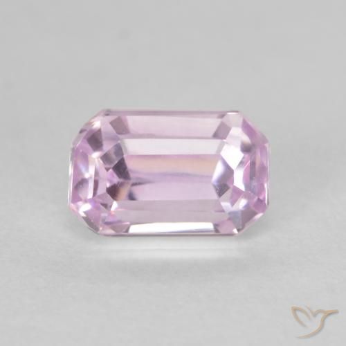 1.41ct Натуральный Средний розовый кунцит, Изумрудная огранка, Чистота VVS