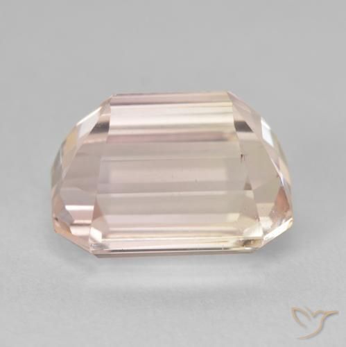 9.22 карата, натуральный Medium Light-Pink кунцит, Октагон / Изумрудная Огранка, VVS-VS