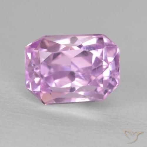 2.12ct Натуральный Королевский фиолетовый розовый кунцит, Изумрудная огранка, Чистота VS