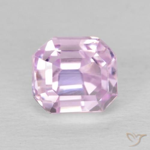 2.02ct Натуральный Светло-розовый кунцит, Изумрудная огранка, Чистота VS