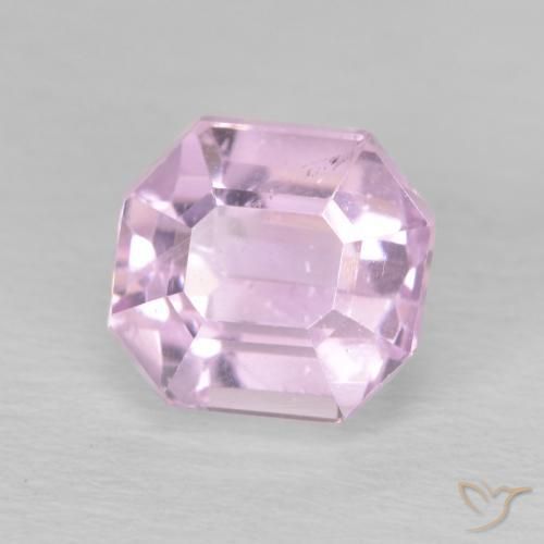 3.02ct Натуральный Светло-розовый кунцит, Изумрудная огранка, Чистота VS