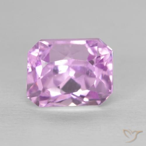 3.08ct Натуральный Королевский фиолетовый розовый кунцит, Изумрудная огранка, Чистота VS