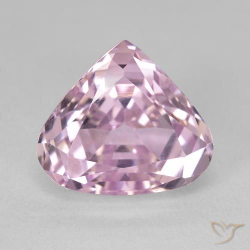 9.26ct Натуральный Светло-розовый кунцит, Форма груши, Чистота VVS
