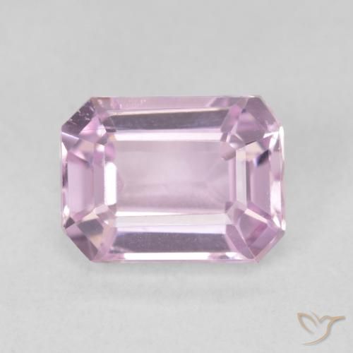 2.98ct Натуральный Розовато-фиолетовый фиолетовый кунцит, Изумрудная огранка, VVS-VS