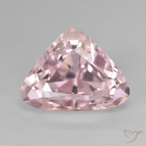 14.35ct Натуральный Светло-розовый разных оттенков кунцит, Триллион, VVS-VS