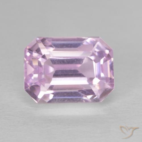 5.87ct Натуральный Вишнево-розовый тон кунцит, Изумрудная огранка, VVS-VS