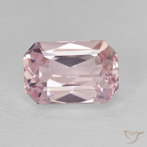 5.15ct Натуральный Medium Light-Pink кунцит, Изумрудная огранка, VVS-VS