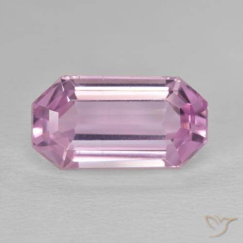 6.47ct Натуральный Очень светлый королевский фиолетовый розовый кунцит, Изумрудная огранка, VVS-VS