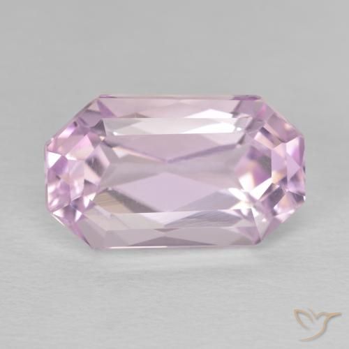 8.81ct Натуральный Medium Light-Pink кунцит, Изумрудная огранка, VVS-VS