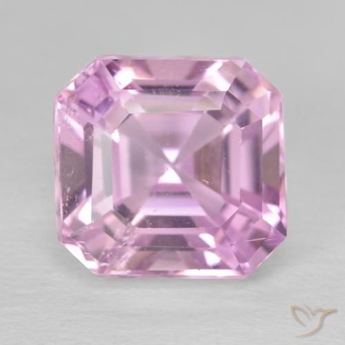 8.13ct Натуральный Светло-розовый кунцит, Изумрудная огранка, Чистота VS