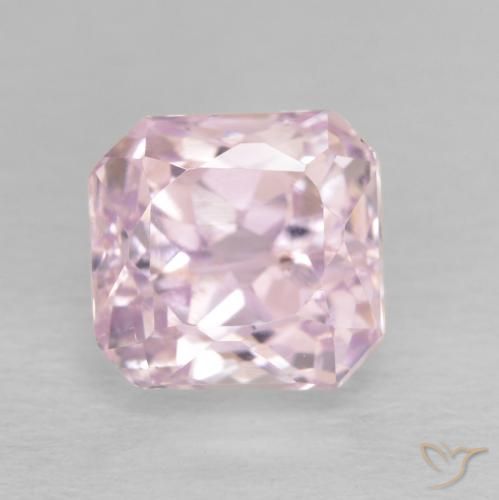 2.48ct Натуральный Светло-розовый кунцит, Изумрудная огранка, Чистота VS