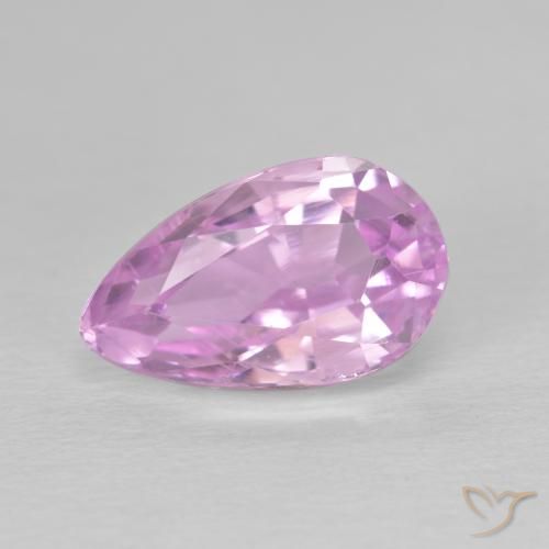 4.50ct Натуральный Вишнево-розовый тон кунцит, Форма груши, Чистота VS