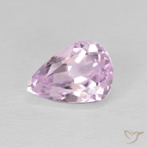 2.96ct Натуральный Пурпурно-розовый кунцит, Форма груши, Чистота VS