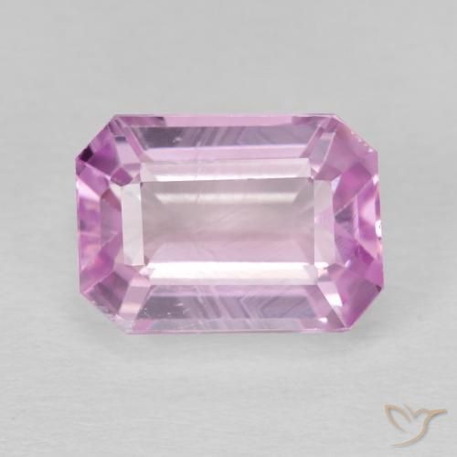 7.13ct Натуральный Средний розовый кунцит, Изумрудная огранка, Чистота VS