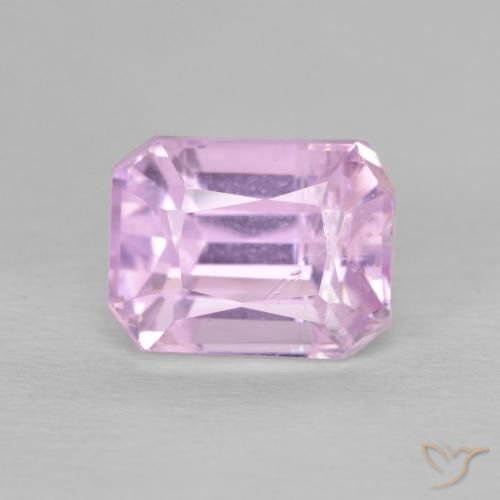 3.43ct Натуральный Светло-фиолетовый розовый кунцит, Изумрудная огранка, Чистота VS