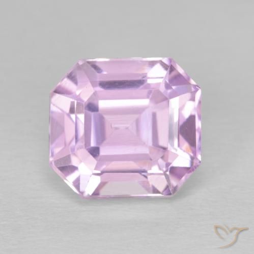 6.53ct Натуральный Средний розовый кунцит, Изумрудная огранка, Чистота VS