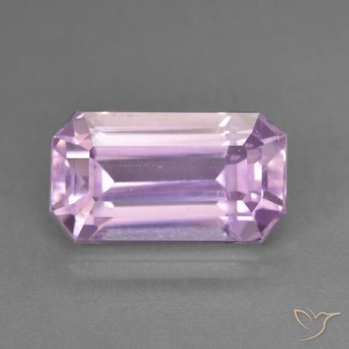 6.06ct Натуральный Средний розовый кунцит, Изумрудная огранка, VVS-VS