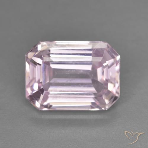 5.78ct Натуральный Очень светло-розовый тон кунцит, Изумрудная огранка, VVS-VS
