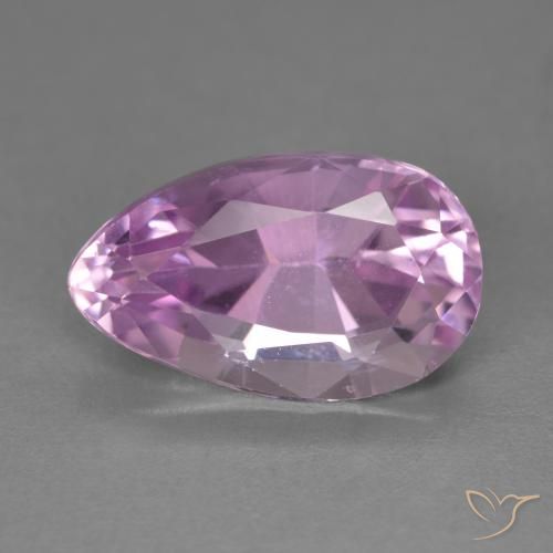 7.90ct Натуральный Вишнево-розовый тон кунцит, Форма груши, VVS-VS